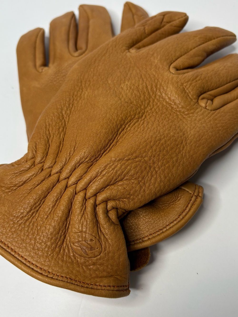 Vintage Wells Lamont Deerskin Leather Gloves Thinsulate Tan Size S